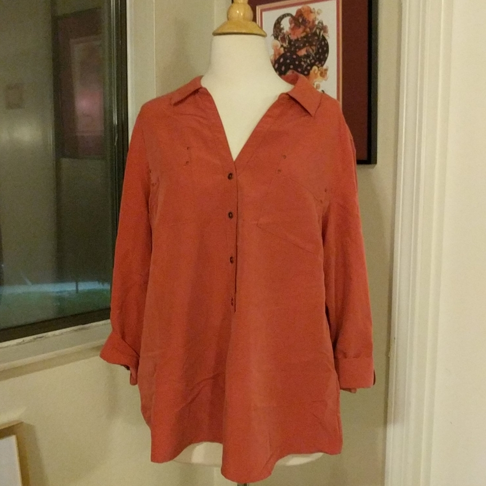 Burnt Orange Button Down
